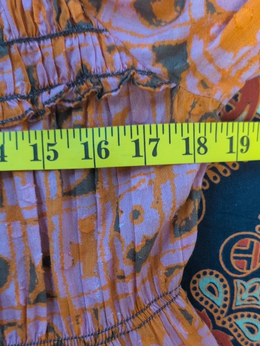 Chelsea And Violet Pink And Orange Cotton Dress. - Picture 8 of 9